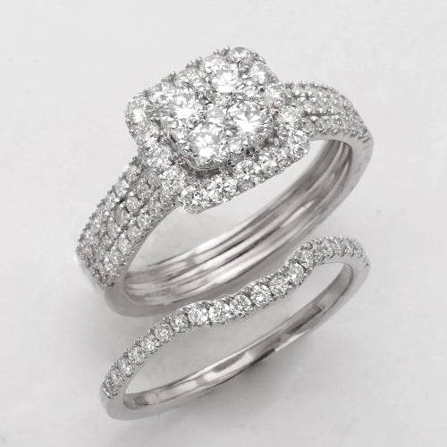 14KW 1.50CTW DIAMOND BRIDAL SET - Norma's Jewelry