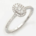 14KW 0.40CTW DIAMOND OVAL CLUSTER RING - Norma's Jewelry