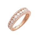 14KR 1.10CTW DIAMOND 3-ROW BAND - MIDDLE - Norma's Jewelry