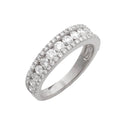14KW 1.00CTW DIAMOND 3-ROW BAND - MIDDLE - Norma's Jewelry