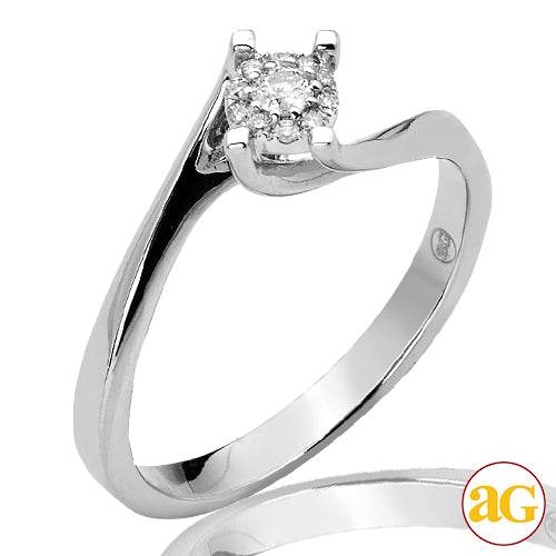 14KW 0.15CTW FLEUR DIAMOND PROMISE RING - Norma's Jewelry