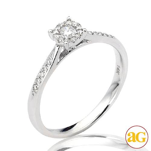 14KW 0.25CTW FLUER DIAMOND PROMISE RING - Norma's Jewelry