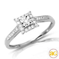14KW 0.20CTW DIAMOND ILLUSION SET SQUARE HEAD PROM - Norma's Jewelry