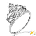 14KW 0.15CTW DIAMOND PRINCESS CROWN RING - Norma's Jewelry