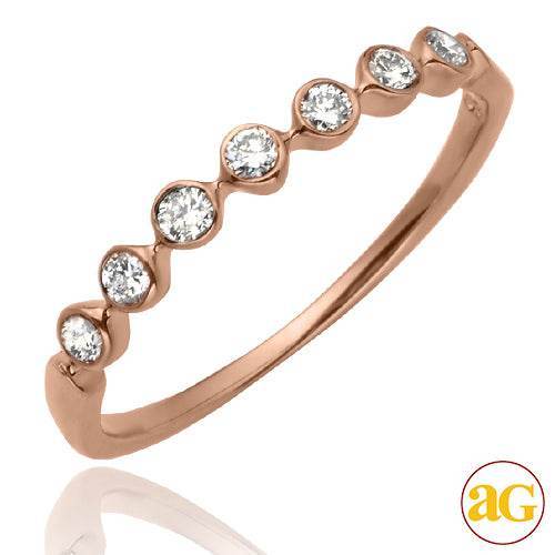 14KR 0.25CTW DIAMOND BAND - 7 STONE BEZEL SET - Norma's Jewelry