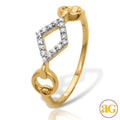14KY 0.10CTW DIAMOND DESIGNER BAND - OPEN CIRCLE/O - Norma's Jewelry