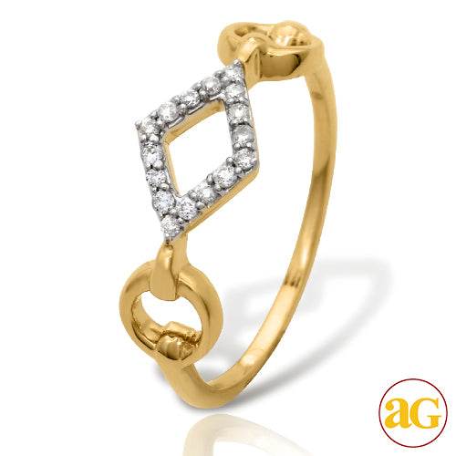 14KY 0.10CTW DIAMOND DESIGNER BAND - OPEN CIRCLE/O - Norma's Jewelry