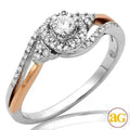 14KW+R 0.25CTW DIAMOND RING WITH ROUND HALO [0.13C - Norma's Jewelry
