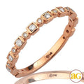 14KR 0.27CTW DIAMOND STACKABLE BAND - BEZEL SET PR - Norma's Jewelry