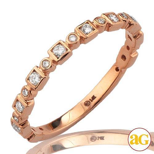 14KR 0.27CTW DIAMOND STACKABLE BAND - BEZEL SET PR - Norma's Jewelry