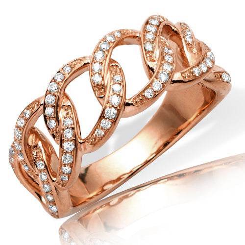 14KR 0.35CTW DIAMOND MIAMI CUBAN RING - Norma's Jewelry