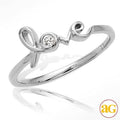 14KW 0.05CTW DIAMOND DESIGNER 'LOVE' RING - Norma's Jewelry