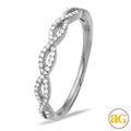 14KW 0.20CTW DIAMOND TWISTED DESIGN STACKABLE BAND - Norma's Jewelry