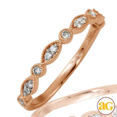 14KR 0.20CTW DIAMOND STACKABLE BAND - SIDEWAYS - Norma's Jewelry