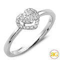 14KW 0.20CTW DIAMOND HEART RING WITH HEART HALO - Norma's Jewelry