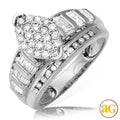 10KW 1.00CTW DIAMOND MARQUISE SHAPED CINDERELLA RI - Norma's Jewelry