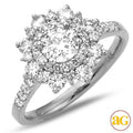 14KW 1.35CTW DIAMOND RING WITH POINTED DOUBLE HALO - Norma's Jewelry