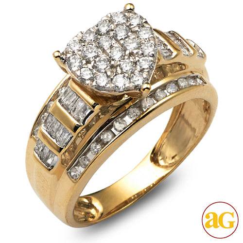 10KY 1.00CTW DIAMOND HEART SHAPED CINDERELLA RING - Norma's Jewelry