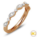 14KR 0.20CTW DIAMOND FANCY BAND - LEAF DESIGN - - Norma's Jewelry