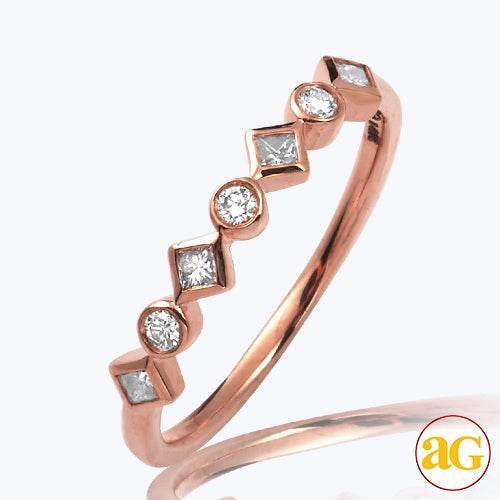 14KR 0.25CTW DIAMOND BEZEL SET BAND - KITE [PC] - Norma's Jewelry