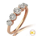 14KR 0.10CTW ILLUSION SET DIAMOND BAND - Norma's Jewelry