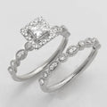 14KW 0.75CTW PRINCESS DIAMOND BRIDAL SET - Norma's Jewelry