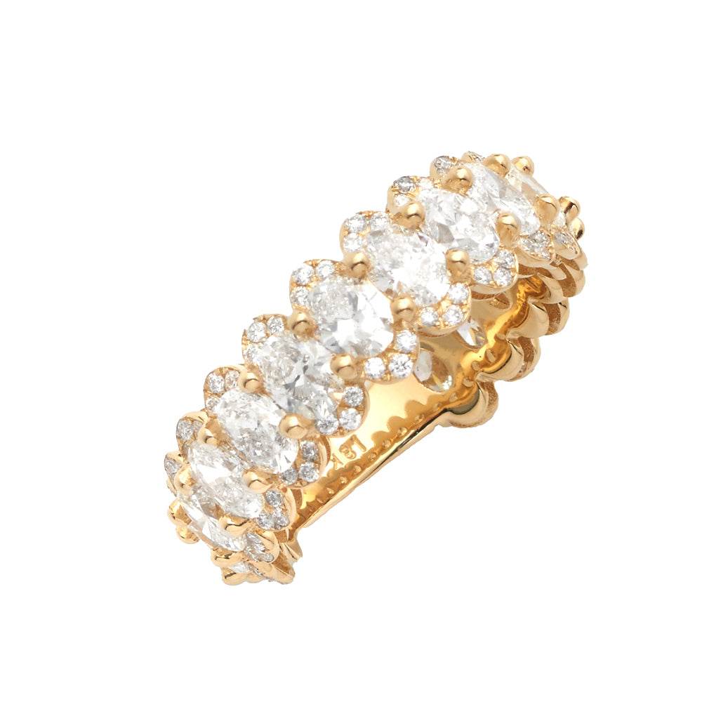 14KY 3.50CTW OVAL DIAMOND 3/4 RING - Norma's Jewelry