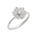 14KW 0.25CTW DIAMOND FLOWER SHAPED RING - Norma's Jewelry