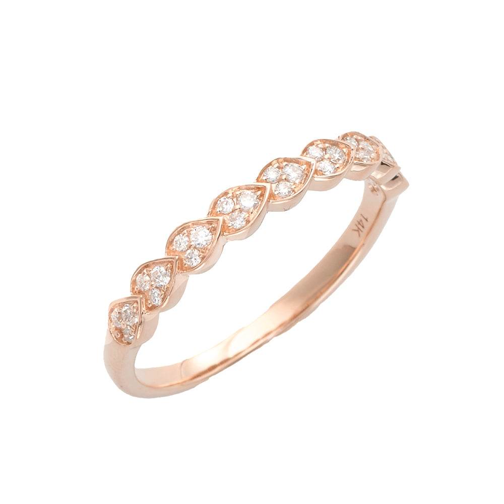 14KR 0.15CTW DIAMOND FASHIO STACKABLE RING - Norma's Jewelry