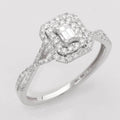 14KW 0.60CTW EMERALD DIAMOND BRIDAL RING - DOUBLE - Norma's Jewelry