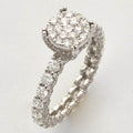 14KW 2.35CTW ROUND CLUSTER DIAMOND RING - Norma's Jewelry