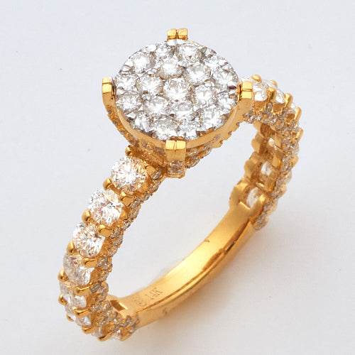 14KY 2.35CTW ROUND CLUSTER DIAMOND RING - Norma's Jewelry