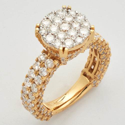 14KY 3.25CTW STELLA DIAMOND ROUND CLUSTER RING - Norma's Jewelry