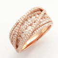 14KR 1.55CTW DIAMOND FANCY MULTI LAYER BAND - Norma's Jewelry