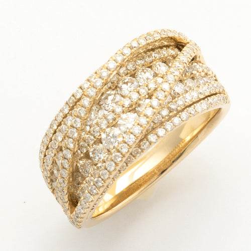 14KY 1.55CTW DIAMOND FANCY MULTI LAYER BAND - Norma's Jewelry