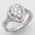 14KW 1.00CTW DIAMOND PEAR CLUSTER RING - Norma's Jewelry