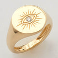 14KY 0.05CTW DIAMOND EVIL EYE STARBURST DESIGN - Norma's Jewelry