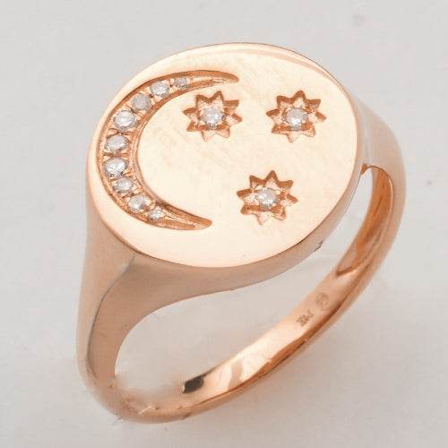 14KR 0.05CTW DIAMOND DESIGNER PINKY RING - Norma's Jewelry
