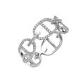14KW 0.25CTW DIAMOND GUCCI LINK DESIGNER RING - Norma's Jewelry