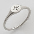 14KW 0.03CTW DIAMOND 4-POINT STAR DESIGNER RING - Norma's Jewelry