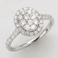 14KW 1.00CTW DIAMOND OVAL CLUSTER RING - SINGLE - Norma's Jewelry
