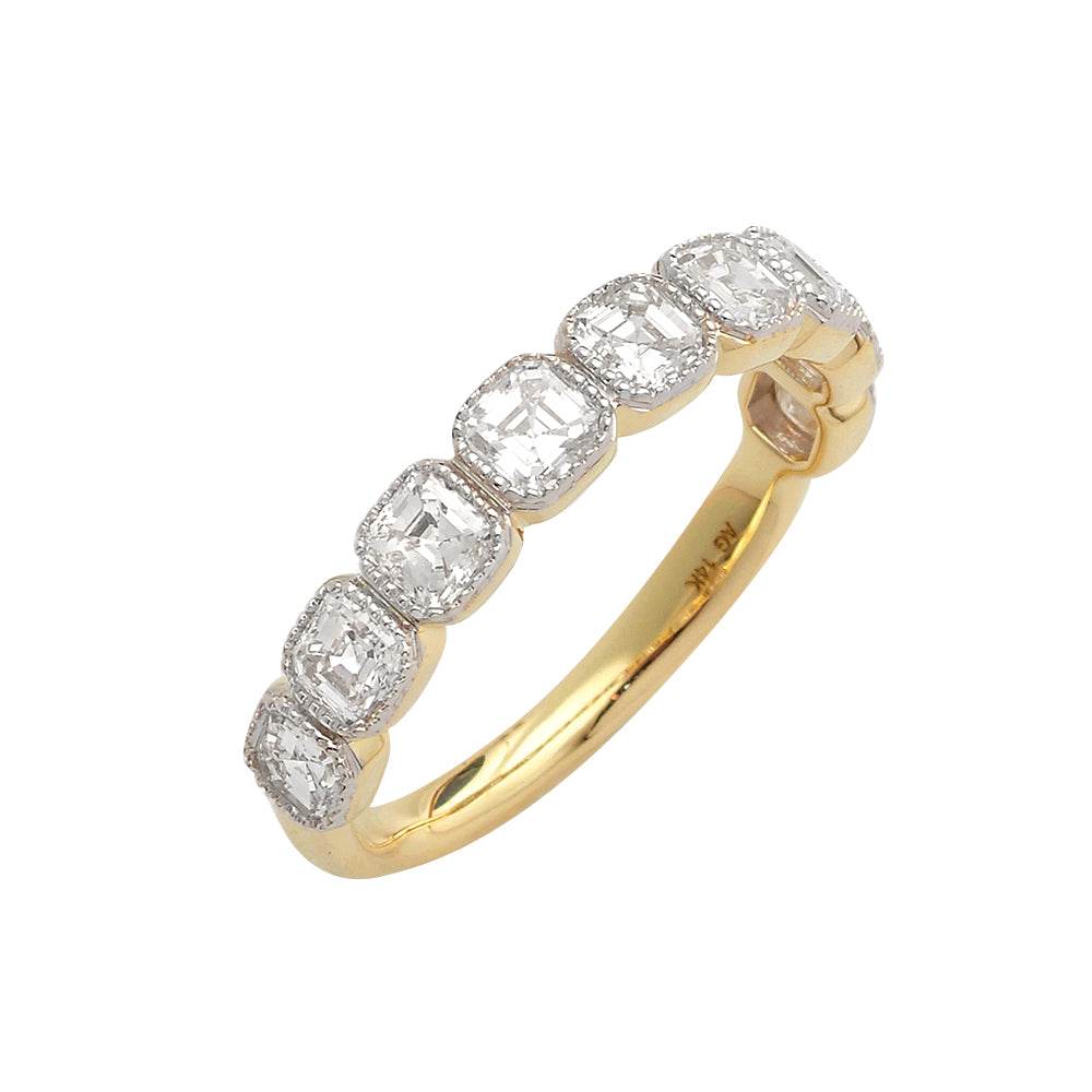 14KY 1.50CTW CUSHION DIAMOND 9-STONE BAND - Norma's Jewelry