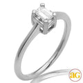 14KW 0.33 CTW EMERALD CUT LADIES RING - Norma's Jewelry