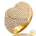 14KY 3.00CTW DIAMOND BUBBLE HEART RING - Norma's Jewelry
