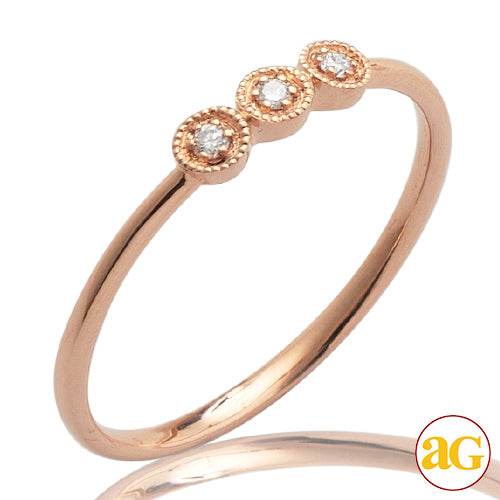 14KR 0.04CTW DIAMOND 3-STONE RING - Norma's Jewelry