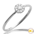 14KW 0.10CTW DIAMOND FLOWER RING - Norma's Jewelry