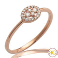 14KR 0.12CTW DIAMOND OPEN SIDEWAYS OVAL RING - Norma's Jewelry