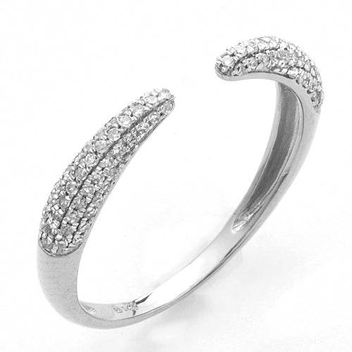 14KW 0.25CTW PAVE DIAMOND OPEN BAND - Norma's Jewelry