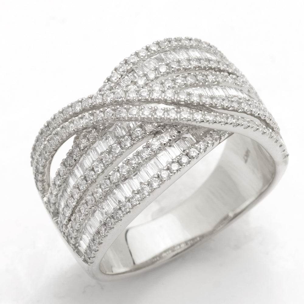 14KW 1.45CTW DESIGNER BAGUETTE DIAMOND BAND - Norma's Jewelry
