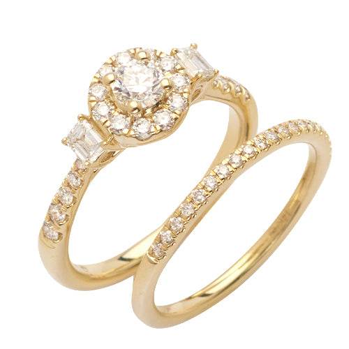 14KY 1.00CTW ROUND DIAMOND BRIDAL SET - SINGLE - Norma's Jewelry